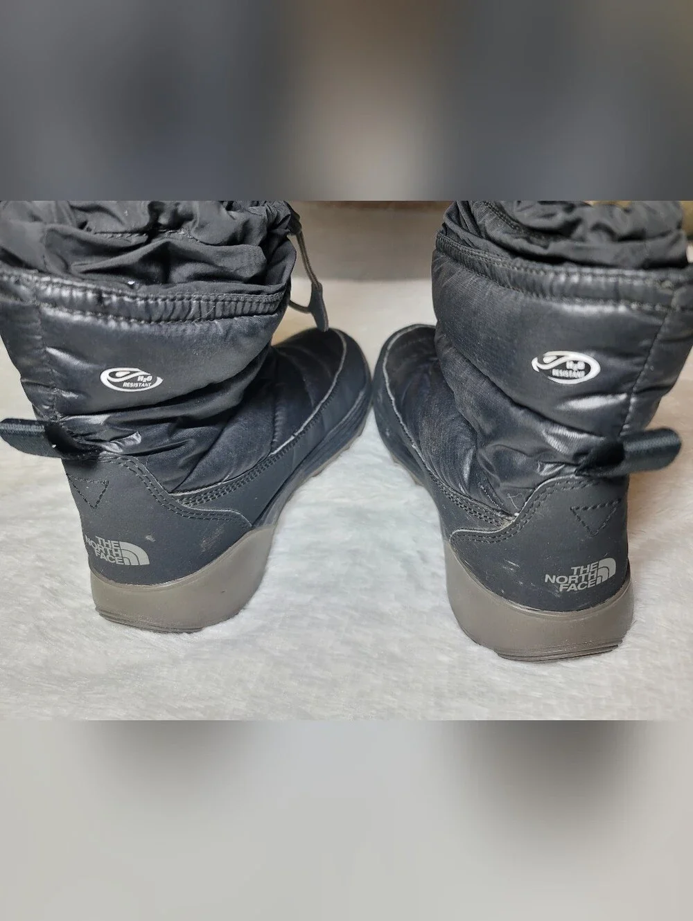 The North Face Kids ThermoBall Booties Black Winter Snow Boots Size 3